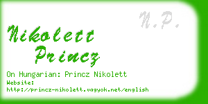 nikolett princz business card
